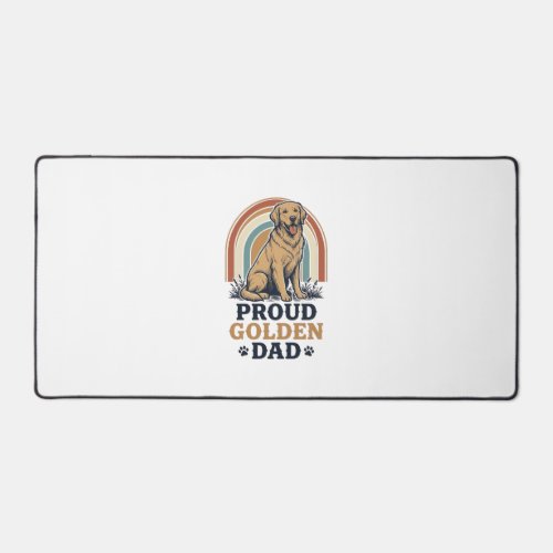 Golden Retriever Dad Shirt Vintage Dog Father Gift Desk Mat