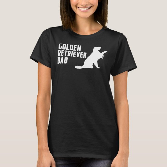 Golden Retriever Dad Silhouette T-Shirt (Front)