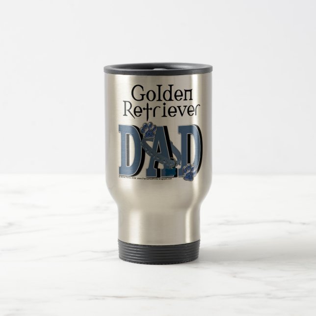 Golden Retriever Dad Travel Mug (Center)