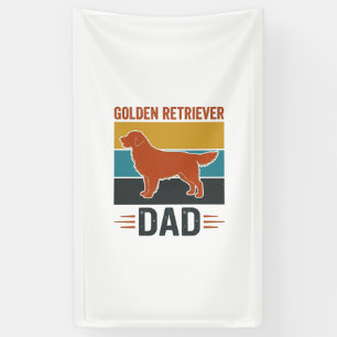 Golden Retriever Dad Vintage Dog Lover Vector Desi Banner