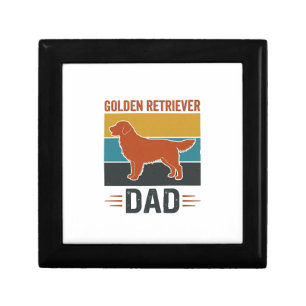 Golden Retriever Dad Vintage Dog Lover Vector Desi Gift Box