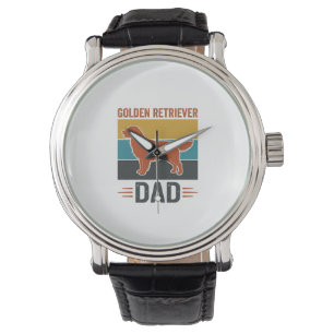 Golden Retriever Dad Vintage Dog Lover Vector Desi Watch