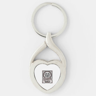 Golden Retriever Dad Vintage Engraving Design_1 Keychain