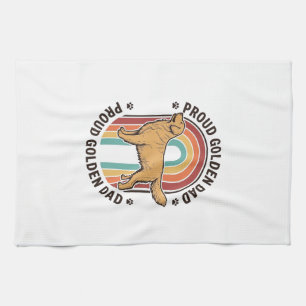 Golden Retriever Dad Vintage Engraving Dog Lover S Kitchen Towel