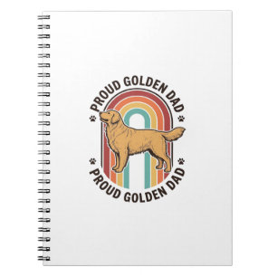 Golden Retriever Dad Vintage Engraving Dog Lover S Notebook