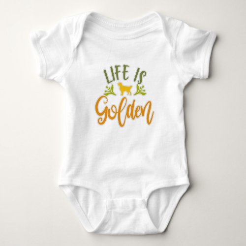 Golden Retriever Design For Dog Mom Baby Bodysuit