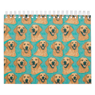 Golden Retriever Desktop Calendar