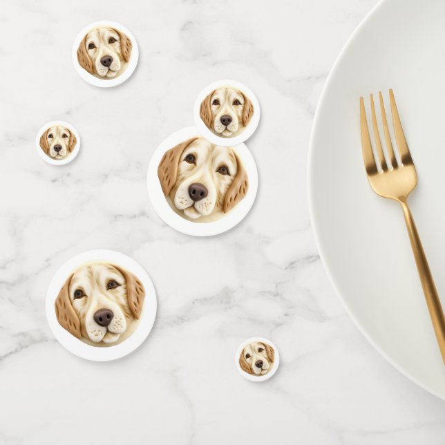 Golden Retriever Dog 3D Inspired Confetti (Group)