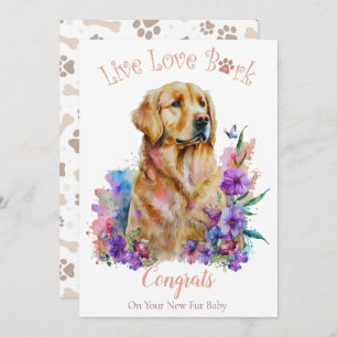 Golden Retriever Dog Adoption, Gotcha Day Card