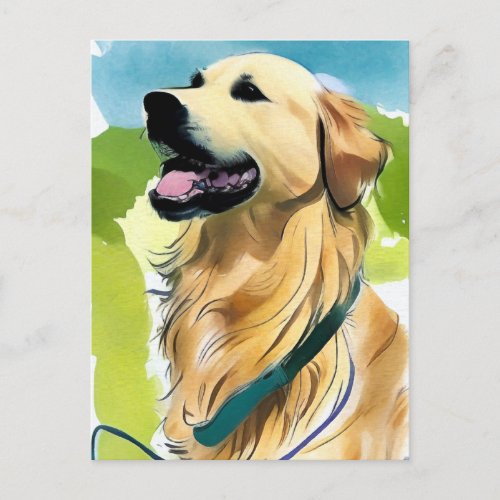 Golden Retriever _ Dog Art Card