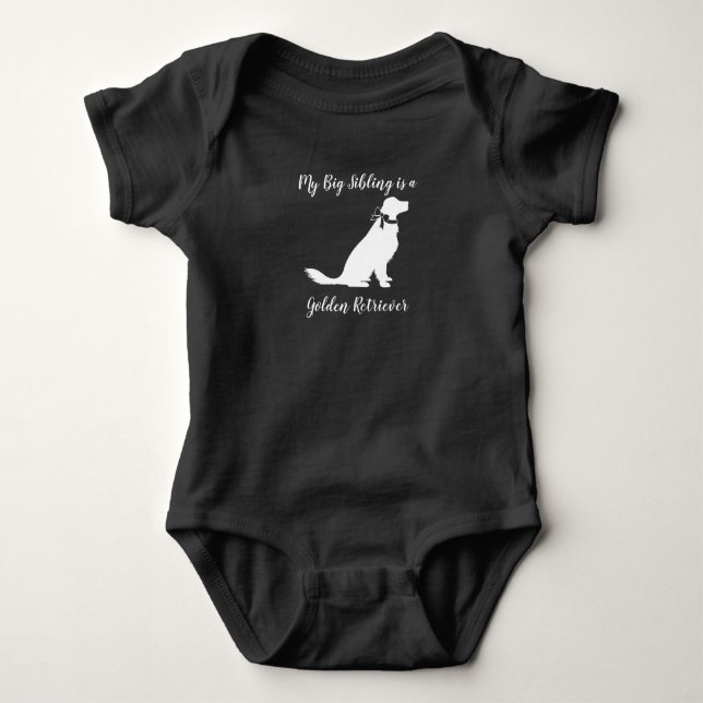 Golden Retriever Dog Baby Shower Gender Neutral Baby Bodysuit (Front)