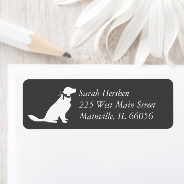 Golden Retriever Dog Baby Shower Gender Neutral Label (Insitu)