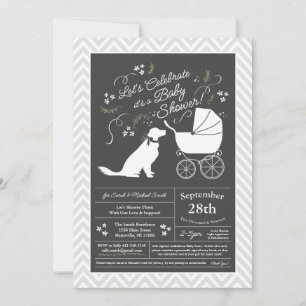 Golden Retriever Dog Baby Shower Gender Neutral V2 Invitation