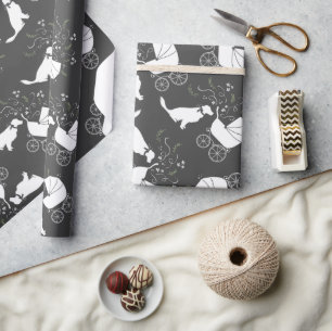 Golden Retriever Dog Baby Shower Gender Neutral Wrapping Paper