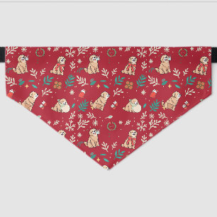 Golden Retriever Dog Bandana Christmas Cute Pet Bandana Collar