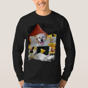Golden Retriever Dog Bed Laptop Ice Cream Nachos G T-Shirt