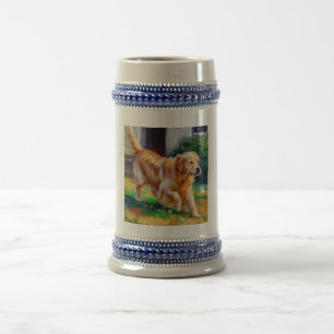 Golden Retriever Dog Beer Stein