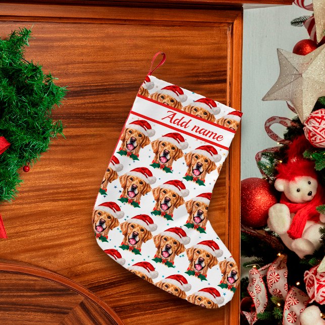 Golden Retriever Dog Breed Christmas Small Christmas Stocking (Creator Uploaded)