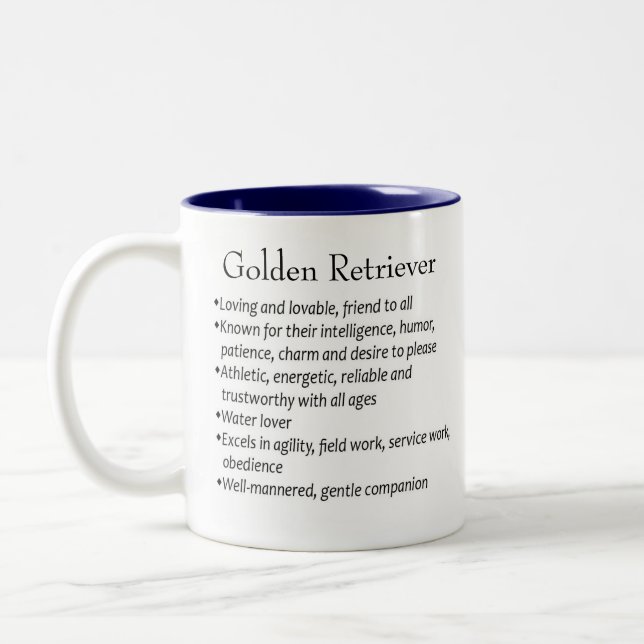 Golden Retriever Dog Breed Mug (Left)