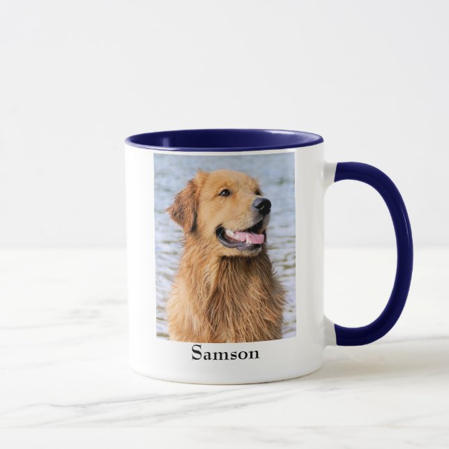 Golden Retriever Dog Breed Mug Customizable Text (Right)