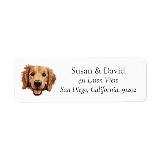 Golden Retriever Dog Breed Pet Lovers Label (Front)