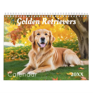 Golden Retriever Dog Breed Wall Calendar