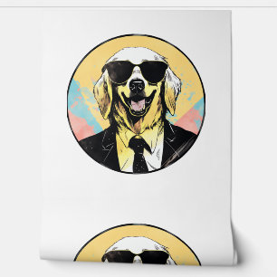 Golden Retriever Dog Businessman Wallpaper