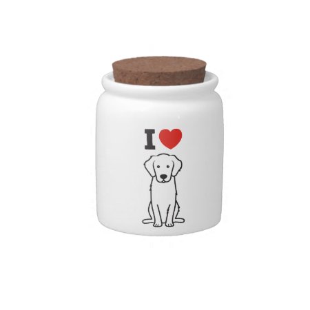 Golden Retriever Dog Cartoon Candy Jar