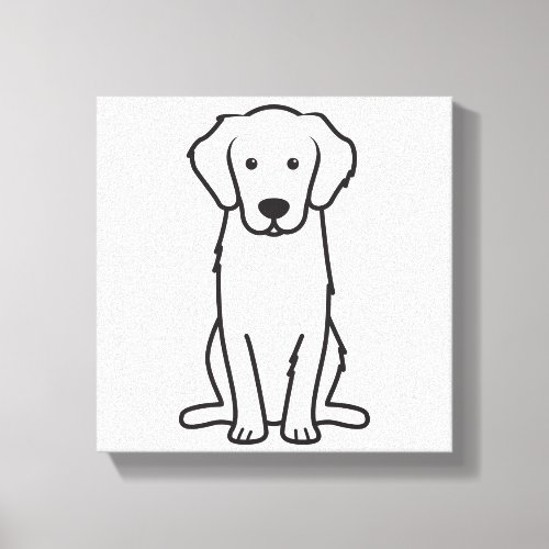 Golden Retriever Dog Cartoon Canvas Print