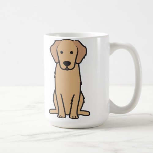 Golden Retriever Dog Cartoon Coffee Mug