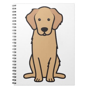 Golden Retriever Dog Cartoon Notebook by DogBreedCartoon at Zazzle