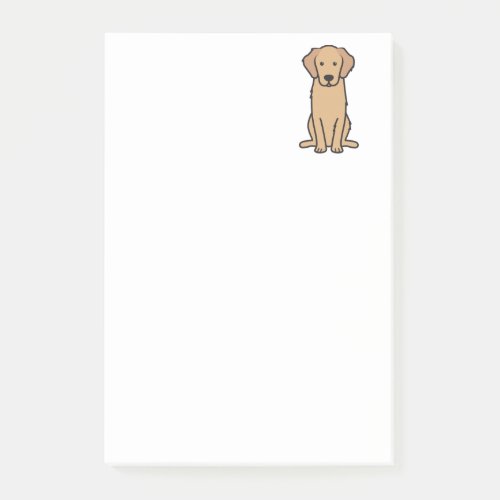 Golden Retriever Dog Cartoon Post_it Notes