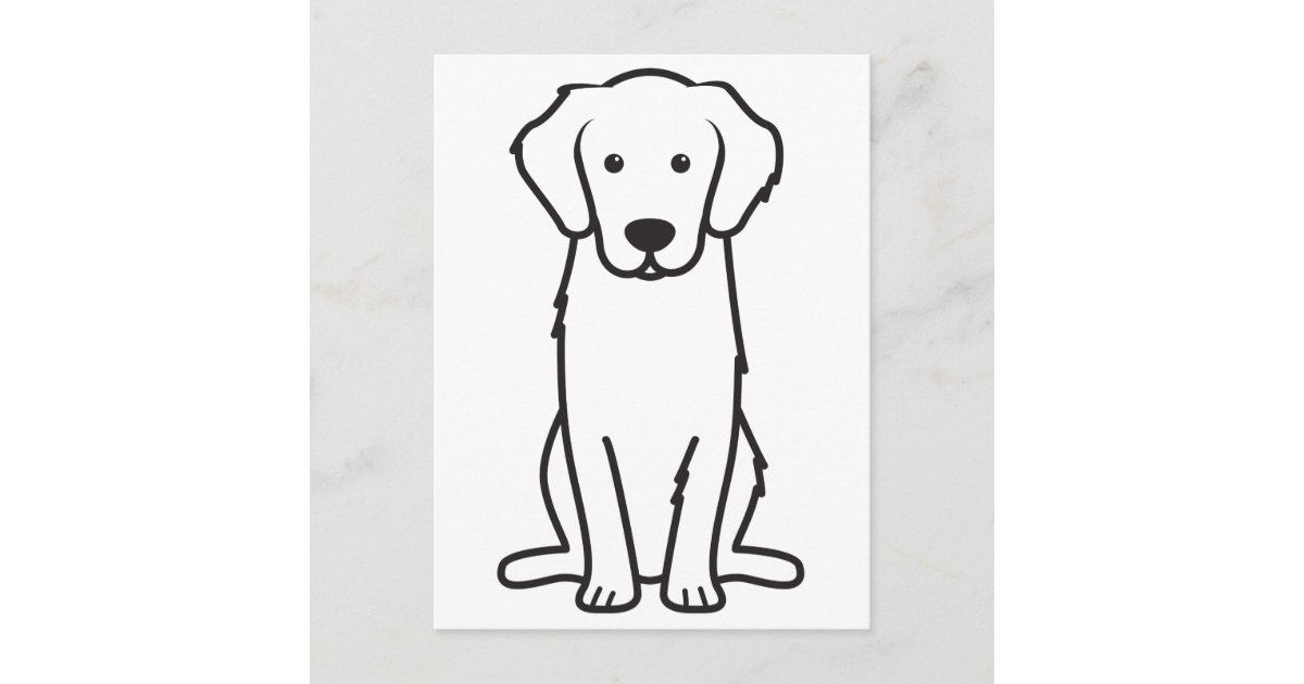 Golden Retriever Dog Cartoon Postcard | Zazzle.com