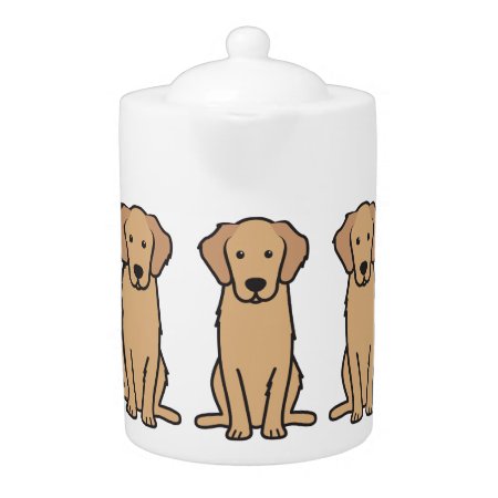 Golden Retriever Dog Cartoon Teapot