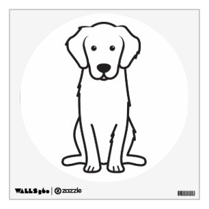 Golden Retriever Dog Cartoon Wall Sticker