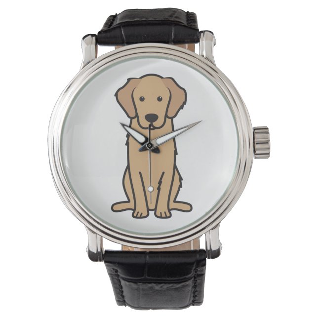 Golden Retriever Dog Cartoon Watch (Front)