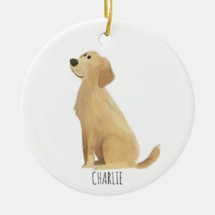 Golden Retriever Dog  Ceramic Ornament