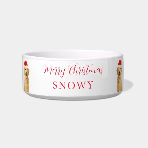 Golden Retriever Dog Christmas Bowl