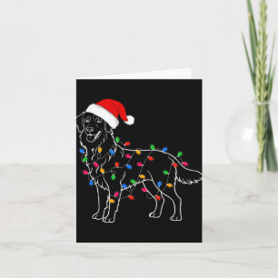 Golden Retriever Dog Christmas Lights Santa Xmas D Card