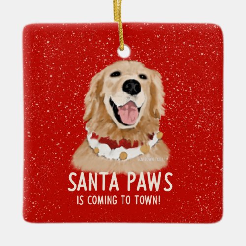 Golden Retriever Dog Christmas Ornament