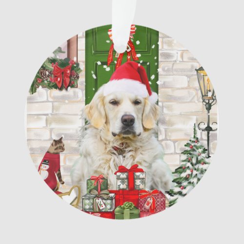 Golden Retriever Dog Christmas  Ornament