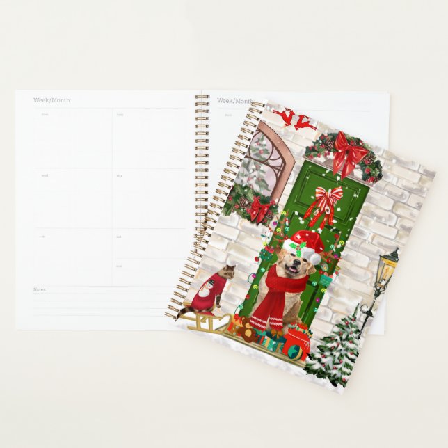 Golden Retriever Dog Christmas  Planner (Display)