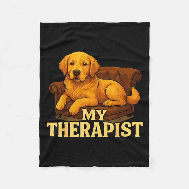 Golden Retriever Dog Clothes For Humans My Therast Fleece Blanket (Front)