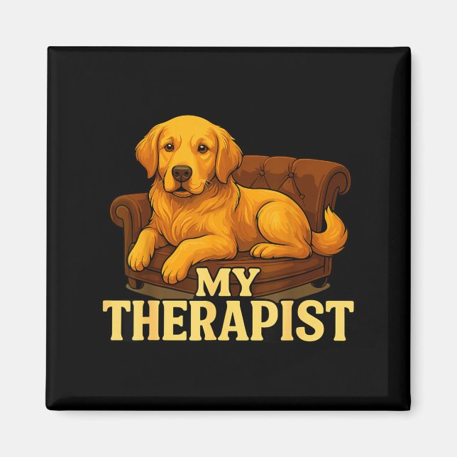 Golden Retriever Dog Clothes For Humans My Therast Magnet (Front)