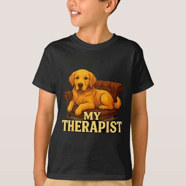 Golden Retriever Dog Clothes For Humans My Therast T-Shirt (Front)