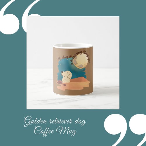 golden retriever dog coffee coffee mug