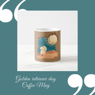 golden retriever dog coffee mug