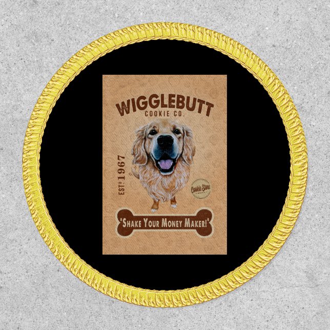 Golden Retriever Dog Cookie Company Canvas Patch (Front)