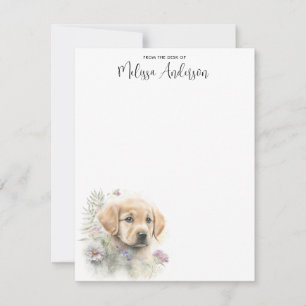 Golden Retriever Dog Cute Puppy Personalized  Note Card