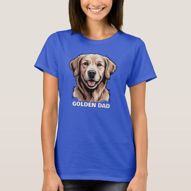 Golden Retriever Dog Dad T-Shirt – Customizable Gi (Front)